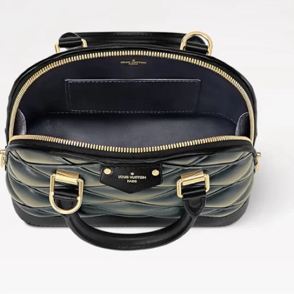 Authentic Louis Vuitton Alma BB Malletage Black, Cream, Green leather - Picture 2 of 16